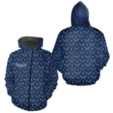Maillot Pêche Mer Bleu Azur - Motif Filet Personnalisé