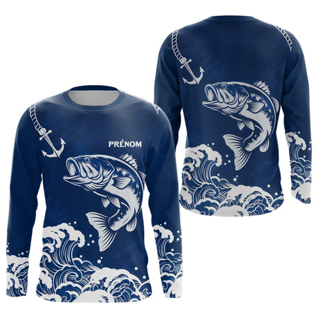 F01M0403102026_96_LHMaillot Pêche Ancre & Bass Personnalisé - Bleu & Blanc - Long Sleeves Homme
