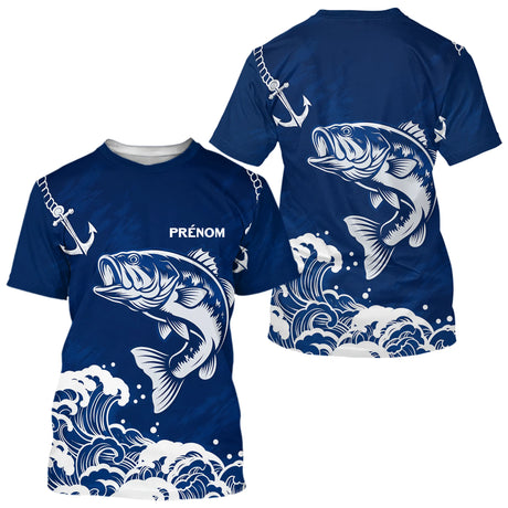 F01M0403102026_96_LHMaillot Pêche Ancre & Bass Personnalisé - Bleu & Blanc - T-Shirt Homme