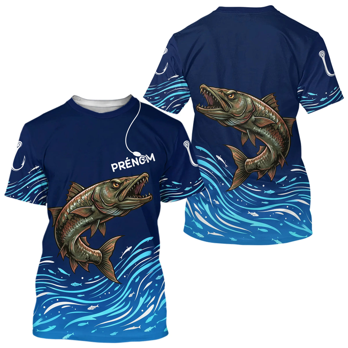 F01M0408102026_137_LHMaillot Pêche Carnassier Brochet - Manches Longues Bleu - T-Shirt Homme