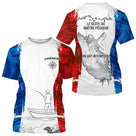 T-Shirt Pêcheur France Personnalisable - Bleu Blanc Rouge