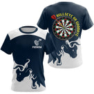 Polo Fléchettes Personnalisé - Bullseye Marine & Blanc