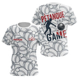 Polo Pétanque Esprit d’Équipe - Design Joueur Blanc