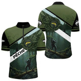 Maillot de Pêche Spécial Carpiste - Vert Kaki Homme Passion