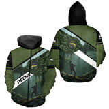 Maillot de Pêche Spécial Carpiste - Vert Kaki Homme Passion