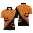 Fléchettes Personnalisé - Style Halloween Smiling Orange & Noir - Polo Homme