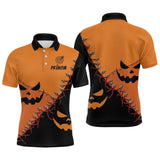 Fléchettes Personnalisé - Style Halloween Smiling Orange & Noir - Polo Homme
