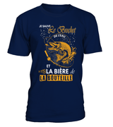 Pêche Du Brochet Au Leurre Souple, Bière, Cadeau Humour Pêcheur, Je Sauve Le Brochet De l'Eau - VEPEBR021 T-shirt Col Rond Marine