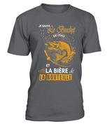 Pêche Du Brochet Au Leurre Souple, Bière, Cadeau Humour Pêcheur, Je Sauve Le Brochet De l'Eau - VEPEBR021 T-shirt Col Rond Gris