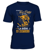 Pêche De La Carpe, Canne À Pêche, Cadeau Humour Pêcheur, Je Sauve La Carpe De L'eau, Passion Pêche, Bière - VEPECA017 T-shirt Col Rond Marine