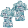 Hoodie Pêcheur Nom Personnalisable - Bleu D'eau - Polo Homme