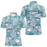 Hoodie Pêcheur Nom Personnalisable - Bleu D'eau - Polo Homme