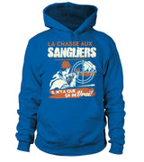 La Chasse Aux Sangliers Il N'y A Pas Que Ca De Vrai - Cts21032206 Sweat à Capuche Bleu