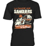 T-shirt chasse sanglier homme noir motif chasseur épaulant face au sanglier message Il n'y a que ça de vrai