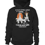 Sweat Cavalier King Charles Spaniel humour femme noir motif deux chiens blenheim et tricolore message complice