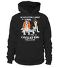 Sweat Cavalier King Charles Spaniel humour femme noir motif deux chiens blenheim et tricolore message complice