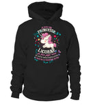 Sweat zippé licorne femme noir motif licorne mignonne crins roses papillons cadeau humour princesse