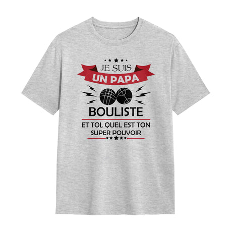 Veste et T-shirt Papa Bouliste - Style et Confort Personnalisé - A03012503 - T-shirt gris