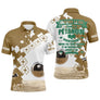 Polo pétanque beige sable damier message imagine la vie sans la pétanque maintenant rebois boules réalistes PRÉNOM