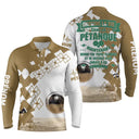Polo pétanque beige sable damier variante coloris citation imagine bouliste boules personnalisable