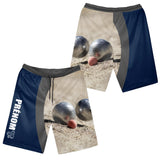 Maillot et Short Pétanque Personnalisé – Design Boules & Cochonnet - A03122403 - short marine