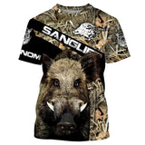 Costume Camouflage De Chasse, Chasse Aux Sangliers, Cadeau Personnalisé Chasseurs - CT05092225 T-shirt All Over Col Rond Unisexe