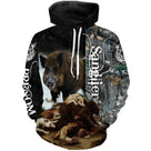 T-shirt anti UV manches longues chasse sanglier chiens battue, vêtement halieutique pour vénerie