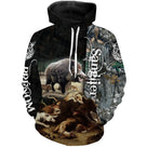 T-shirt anti UV manches longues chasse sanglier mêlée, vêtement halieutique pour battue grand gibier