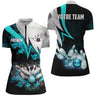 Maillot bowling personnalisé homme/femme – Design flamme & prénom/équipe - A05092417 - polo femme