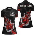 Maillot bowling personnalisé femme rouge, variante coloris pour team et club
