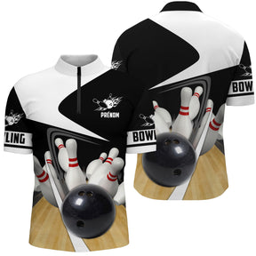 Polo Bowling Personnalisé Unisexe – Design 3D Boule & Quilles - A05092426 - polo homme