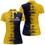 Polo pétanque Homme jaune et noir motif brossé Pétanque et nom amicale au dos
