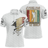 Polo de Golf, Cadeau Original Golfeur, Golf Passion, Drapeau France, J'peux Pas J'ai Golf - CT06022320 - Polo Homme Blanc