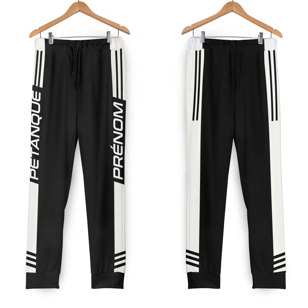 Jogging Pétanque Personnalisable – Style Unique et Confort Sportif - A06112404 - Noir/Blanc