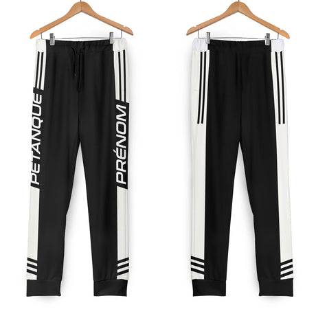 Jogging Pétanque Personnalisable – Style Unique et Confort Sportif - A06112404 - Noir/Blanc