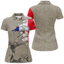 Tenue Pétanque France Personnalisable – Polo & Pantalon Design Tricolore - A08112401 - Polo Femme