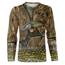 T-shirt manches longues pêche brochet camouflage roseau motif carnassier
