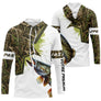 Hoodie pêche brochet all-over camouflage marais motif brochet moucheté mâchoire pêcheur prénom personnalisé