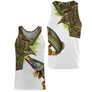 Sweat capuche pêche brochet all-over camouflage marais vert brun motif brochet vert pêcheur prénom personnalisé