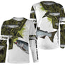 Sweat zippé pêche saumon camouflage marais motif saumon atlantique all-over prénom personnalisé moucheur rivière