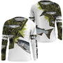Hoodie pêche saumon all-over camouflage marais motif saumon argenté atlantique pêcheur prénom personnalisé moucheur
