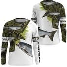 Hoodie pêche saumon all-over camouflage marais motif saumon argenté atlantique pêcheur prénom personnalisé moucheur