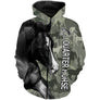 Sweat amoureux cheval Quarter Horse all-over camouflage forêt vert motif Quarter Horse noir cavalier western