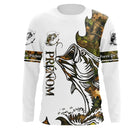 T-shirt manches longues pêche bar tatouage design all-over, coupe unisexe personnalisable au prénom