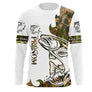 T-shirt manches longues pêche truite tatouage design all-over, coupe unisexe personnalisable