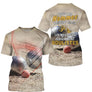 T-shirt pétanque sable beige all over photo réaliste boules en mouvement citation meilleurs boulistes PRÉNOM
