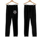 Jogging tennis homme noir coupe slim raquettes croisées TENNIS imprimé cuisse cordon serrage