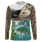 Sweat à capuche carpiste humour Né pour pêcher avec carpe et bulles d'eau, motif sous-marin bleu