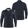 Polo manches longues sport unisexe bleu marine profond uni tissu technique respirant intemporel