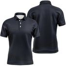 Polo sport homme bleu marine profond uni texture matelassée subtile coupe ajustée séchage rapide
